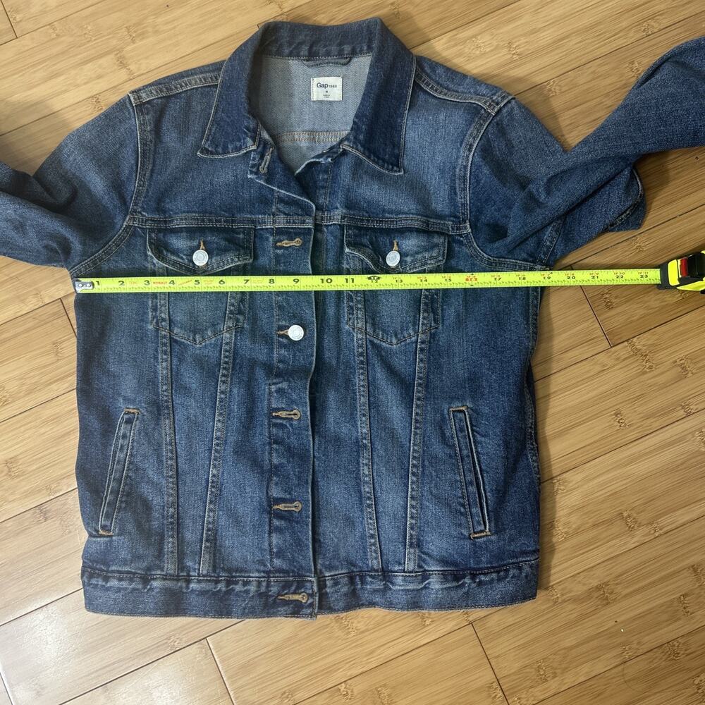 Gap 1969 Icon Dark Denim Jean Jacket Minimalist Casual Streetwear Sz M - Picture 4 of 5
